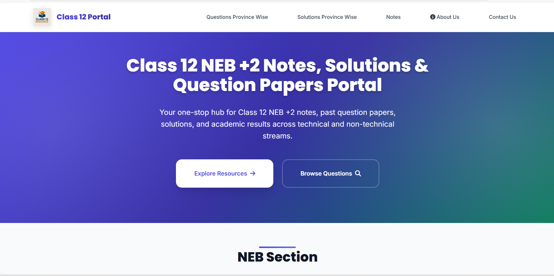 Class 12 Website